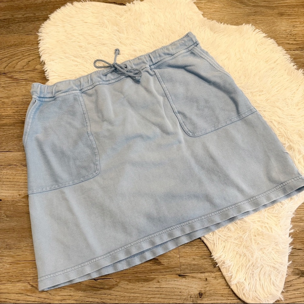 J. Jill Light Blue Casual Drawstring Skirt cute and comfy - Picture 3 of 10
